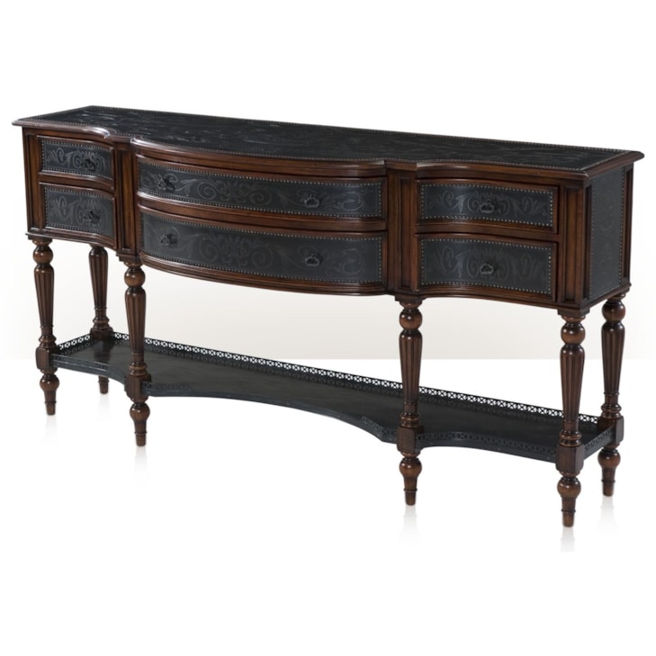 Theodore Alexander Cabinets and Sideboards 6-Drawer Arched Sideboard