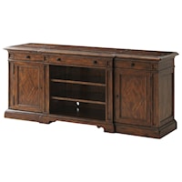 Traditional 73 Inch Entertainment Cabinet