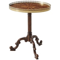 Traditional Round Sunburst Lamp Table