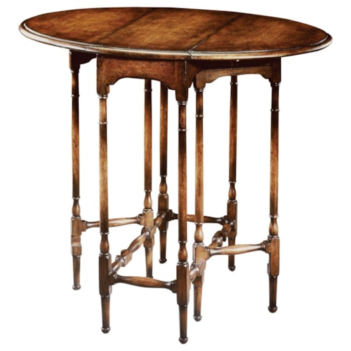 Traditional Side Table with Gateleg Drop Leaves