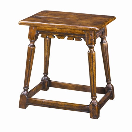 Antiqued Wood Stool