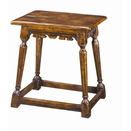 Antiqued Wood Stool