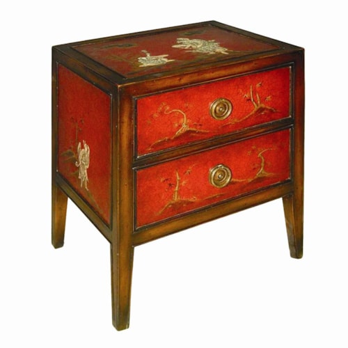 2 Drawer Bedside Chest Lamp Table