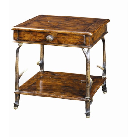 Faux Deer Antler End Table