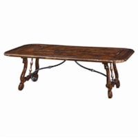 Traditional Rectangular Cocktail Table with Canted Corners