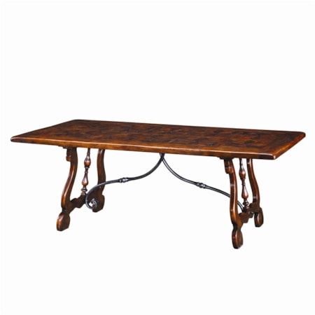Rectangular Antiqued Wood Dining Table
