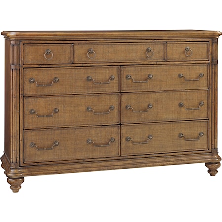 Breakers 9 Drawer Double Dresser