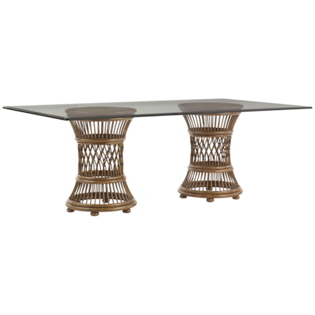 84" Rectangular Glass Top