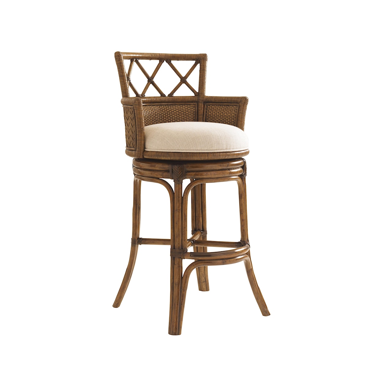 Tommy Bahama Home Bali Hai Customizable Kamala Bay Swivel Bar Stool