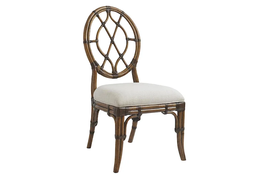 Bali Hai Quickship Cedar Key Oval Back Side Chair by Tommy Bahama Home at Howell Furniture