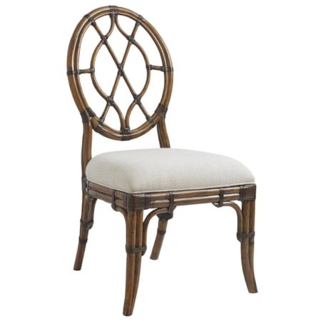 Quickship Cedar Key Oval Back Side Chair