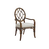 Quickship Cedar Key Oval Back Arm Chair