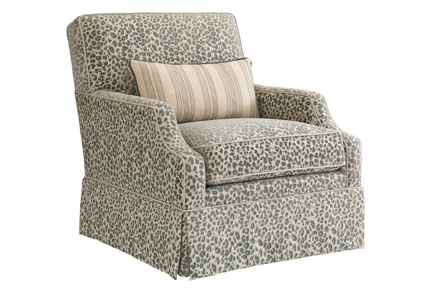 Bali Hai Courtney Swivel Chair by Tommy Bahama Home at Howell Furniture