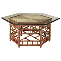 Key Largo Cocktail Table  With Glass Top