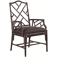 Customizable Ceylon Arm Chair with Rattan Frame
