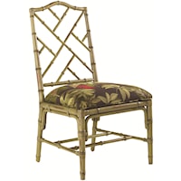 Customizable Ceylon Side Chair with Rattan Frame