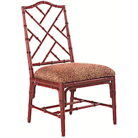 Customizable Ceylon Side Chair with Rattan Frame