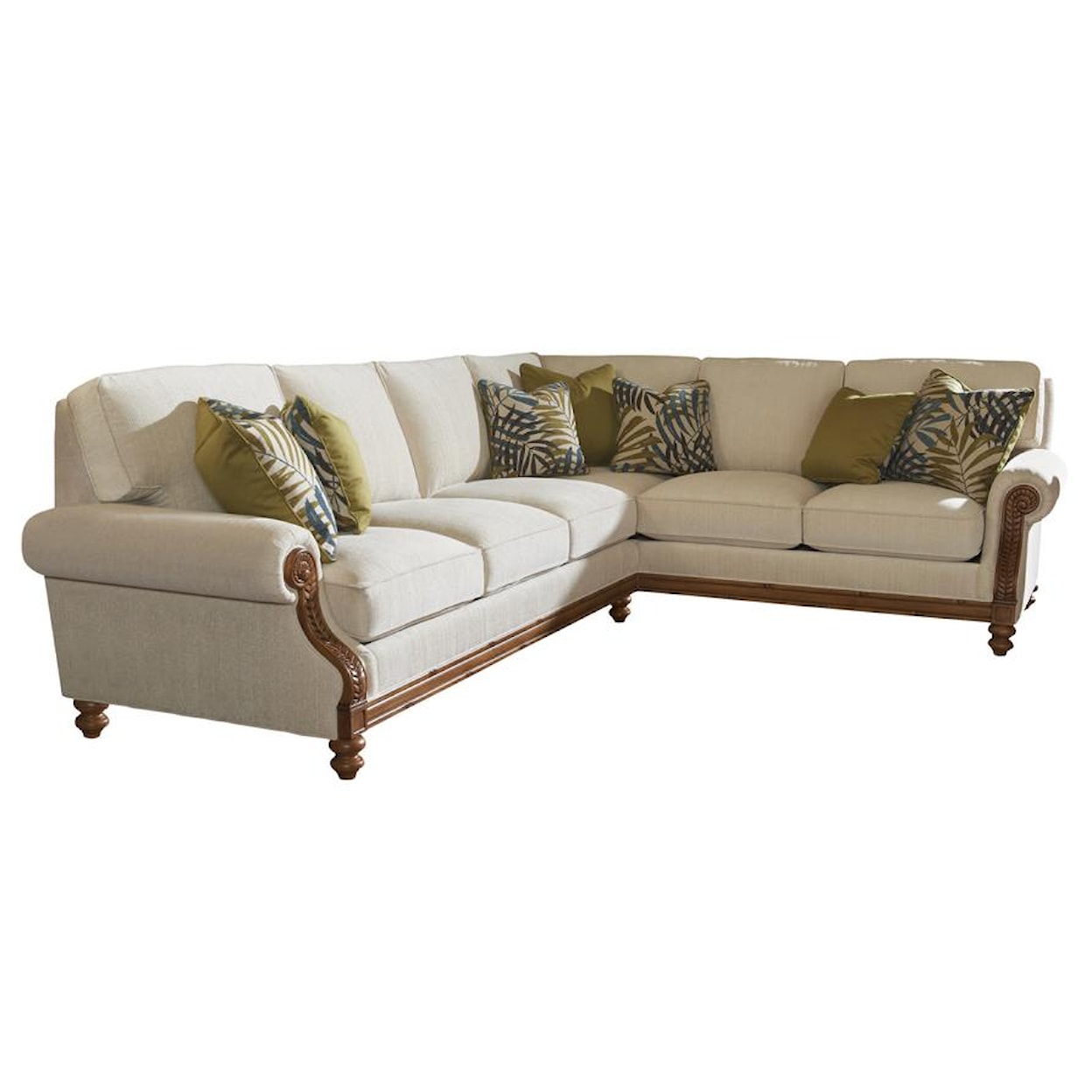 Tommy Bahama Home Island Estate West Shore Sectional Sofa RAF Corner