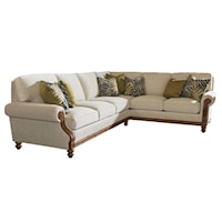 West Shore RAF Corner Sectional Sofa with Tropical Accents