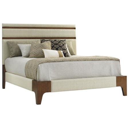 Mandarin Upholstered Panel Bed 5/0 Queen
