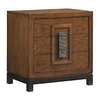 Isabela Asian-Inspired Nightstand with Three Drawers