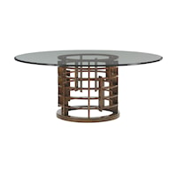 Meridien Dining Table with 72" Glass Top