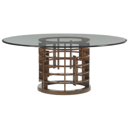 Meridien Dining Table with 72" Glass Top