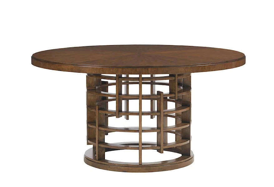 Island Fusion Meridien Round Dining Table by Tommy Bahama Home at Wayside Furniture & Mattress