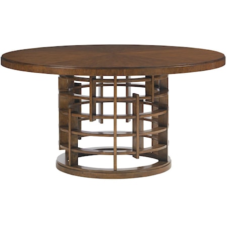 Meridien Round Dining Table with Wood Top