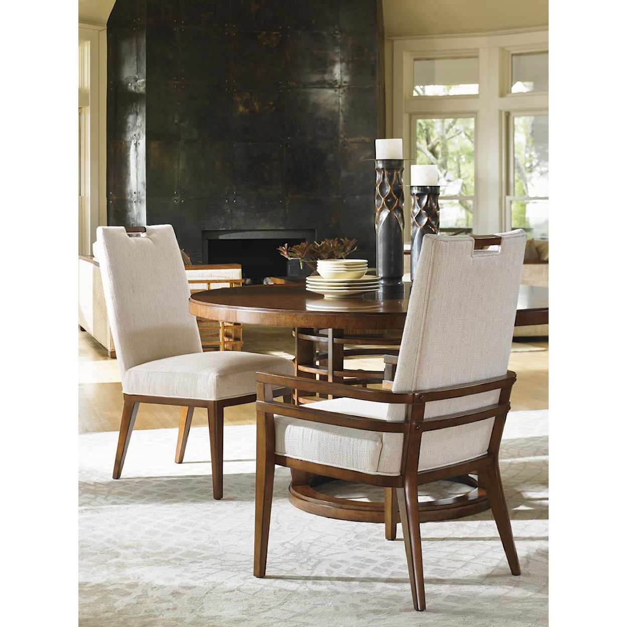 Tommy Bahama Home Island Fusion Meridien Round Dining Table