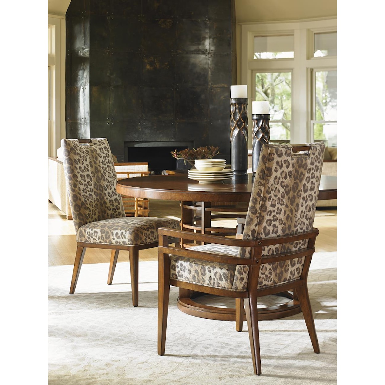 Tommy Bahama Home Island Fusion Meridien Round Dining Table