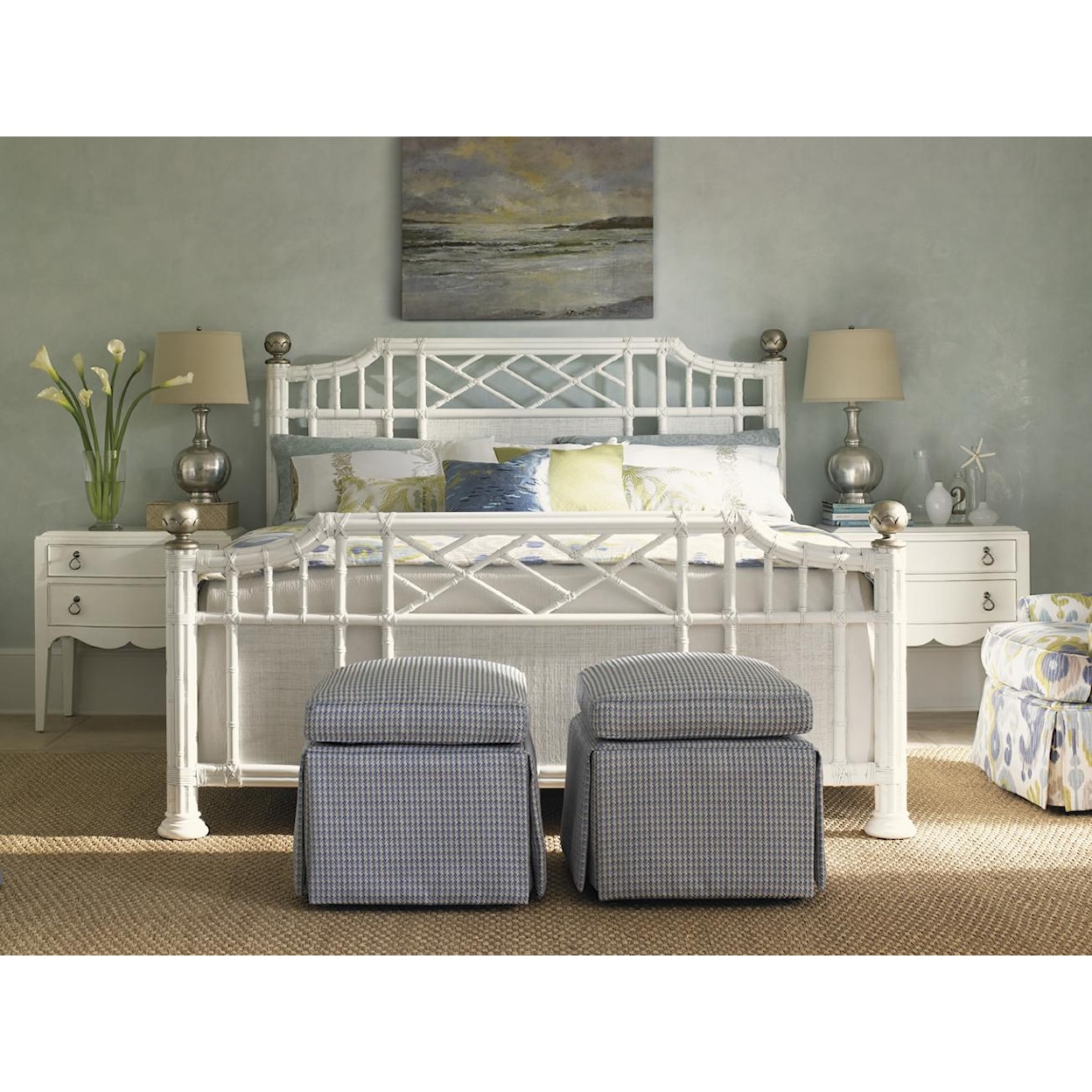 Tommy Bahama Home Ivory Key King Pritchards Bay Panel Bed
