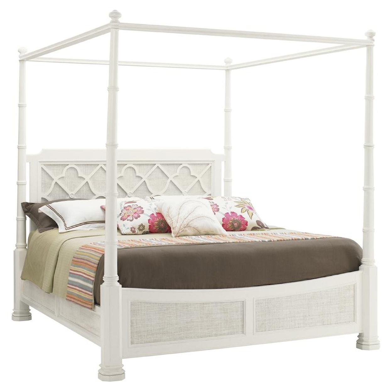 Tommy Bahama Home Ivory Key Queen Southampton Poster Bed