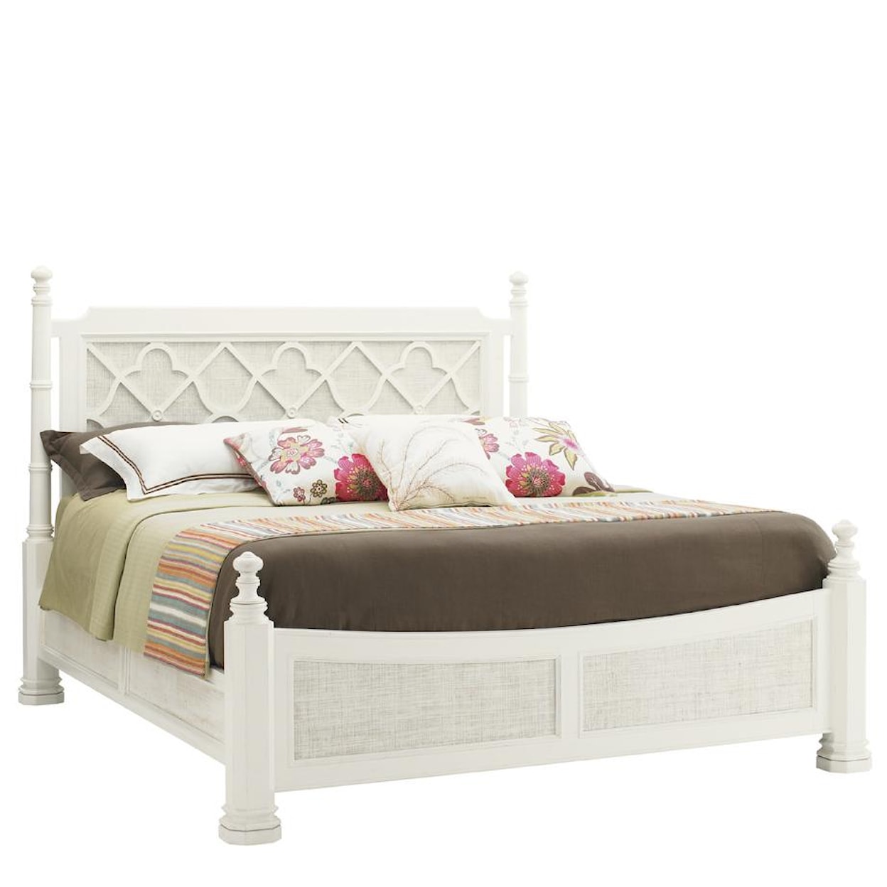 Tommy Bahama Home Ivory Key Queen Southampton Poster Bed