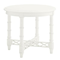 Edgehill Round Lamp Table with Diamond Lattice Stretcher