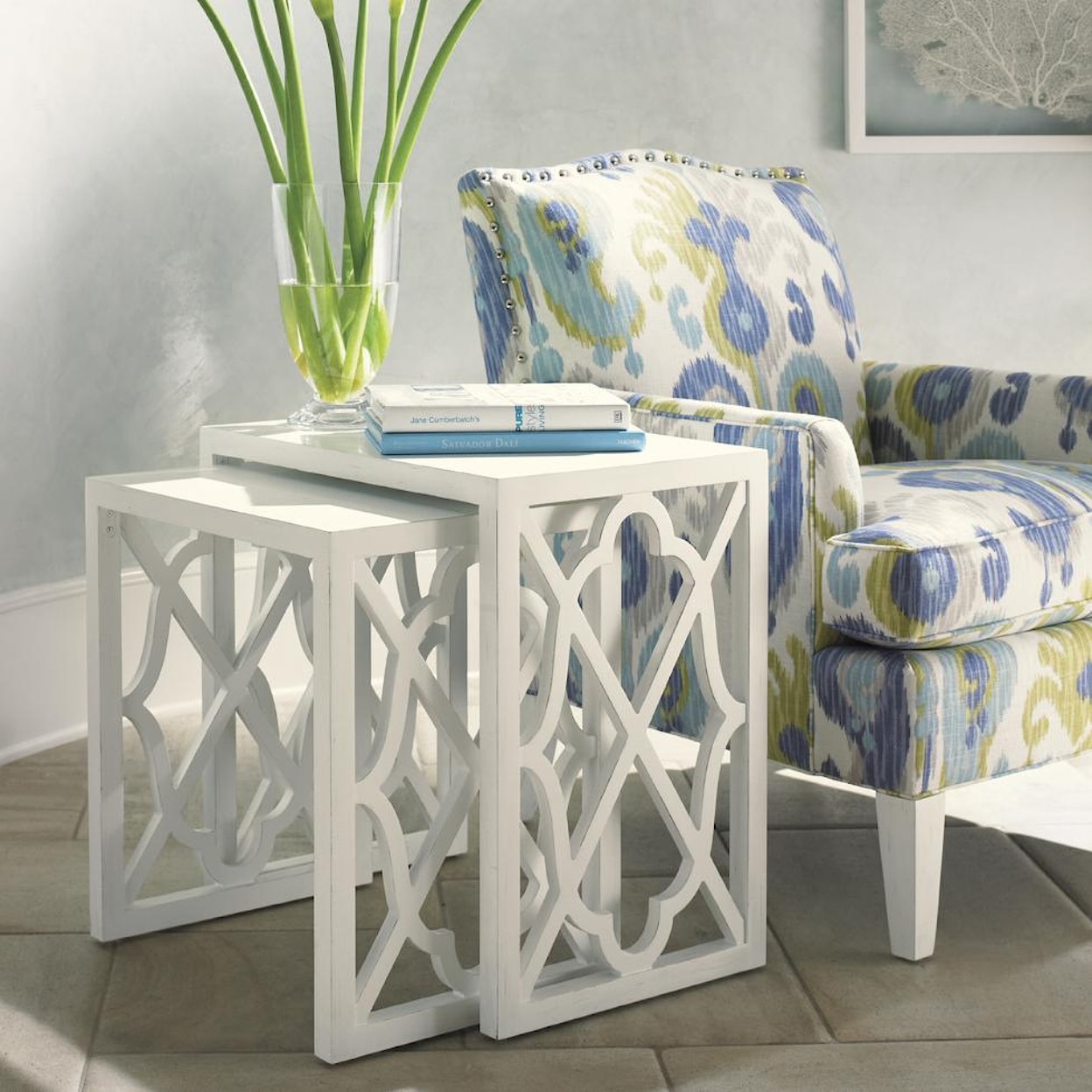 Tommy Bahama Home Ivory Key Stovell Ferry Nesting Tables