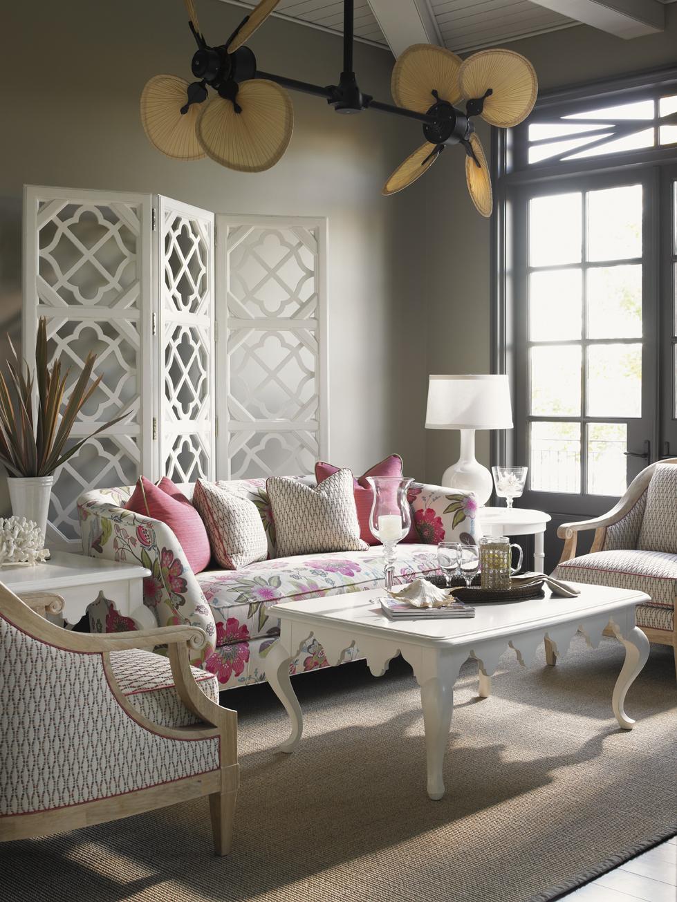 Tommy Bahama Home Ivory Key Swan Island Sofa