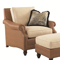 Shoal Creek Chair with Turned Legs and Nailhead Border