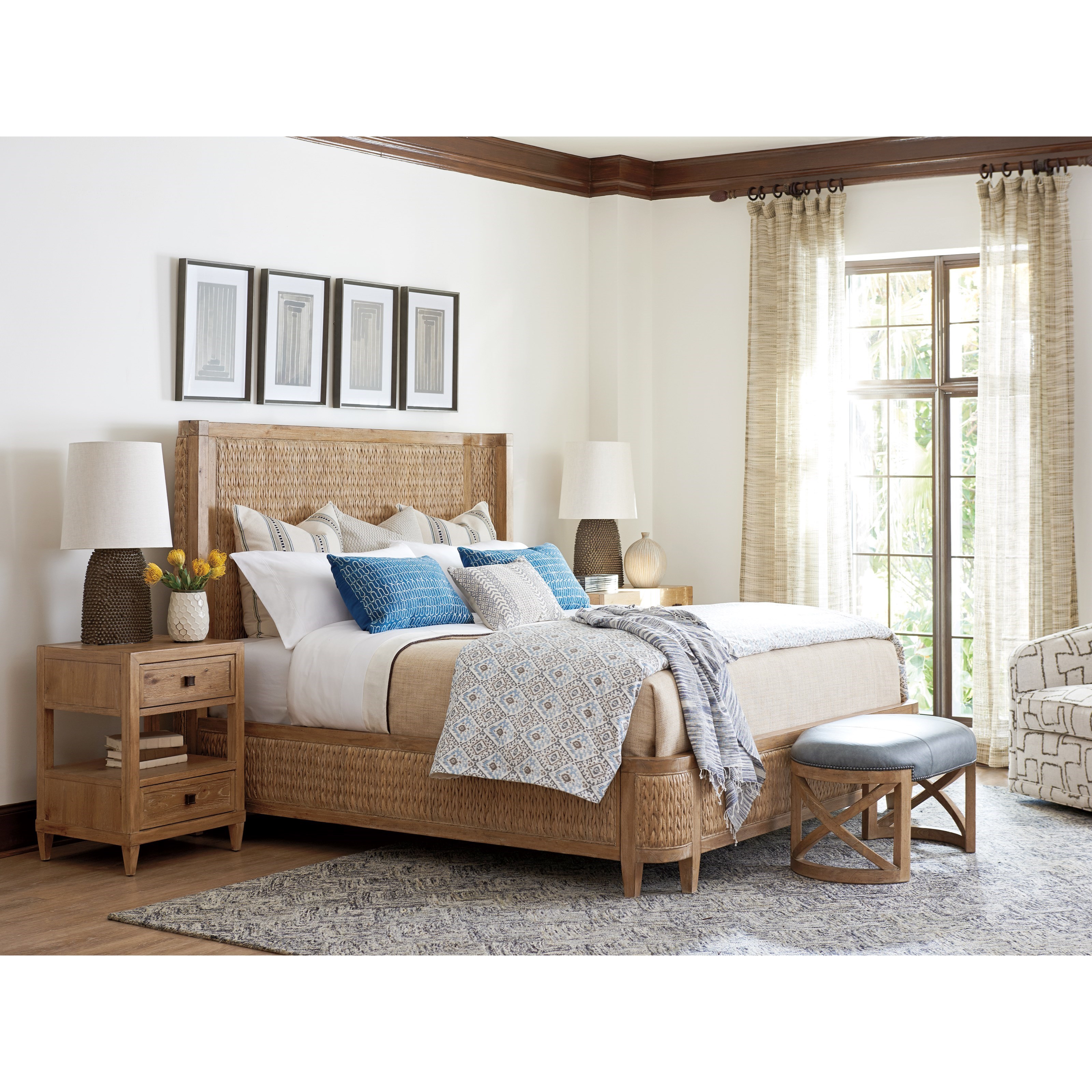 Tommy Bahama Home Los Altos Ivory Coast Woven Bed 6/0 California King