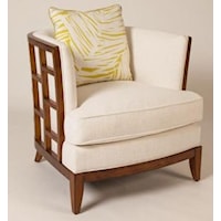 Exposed Grid Pattern Wood Abaco Chair