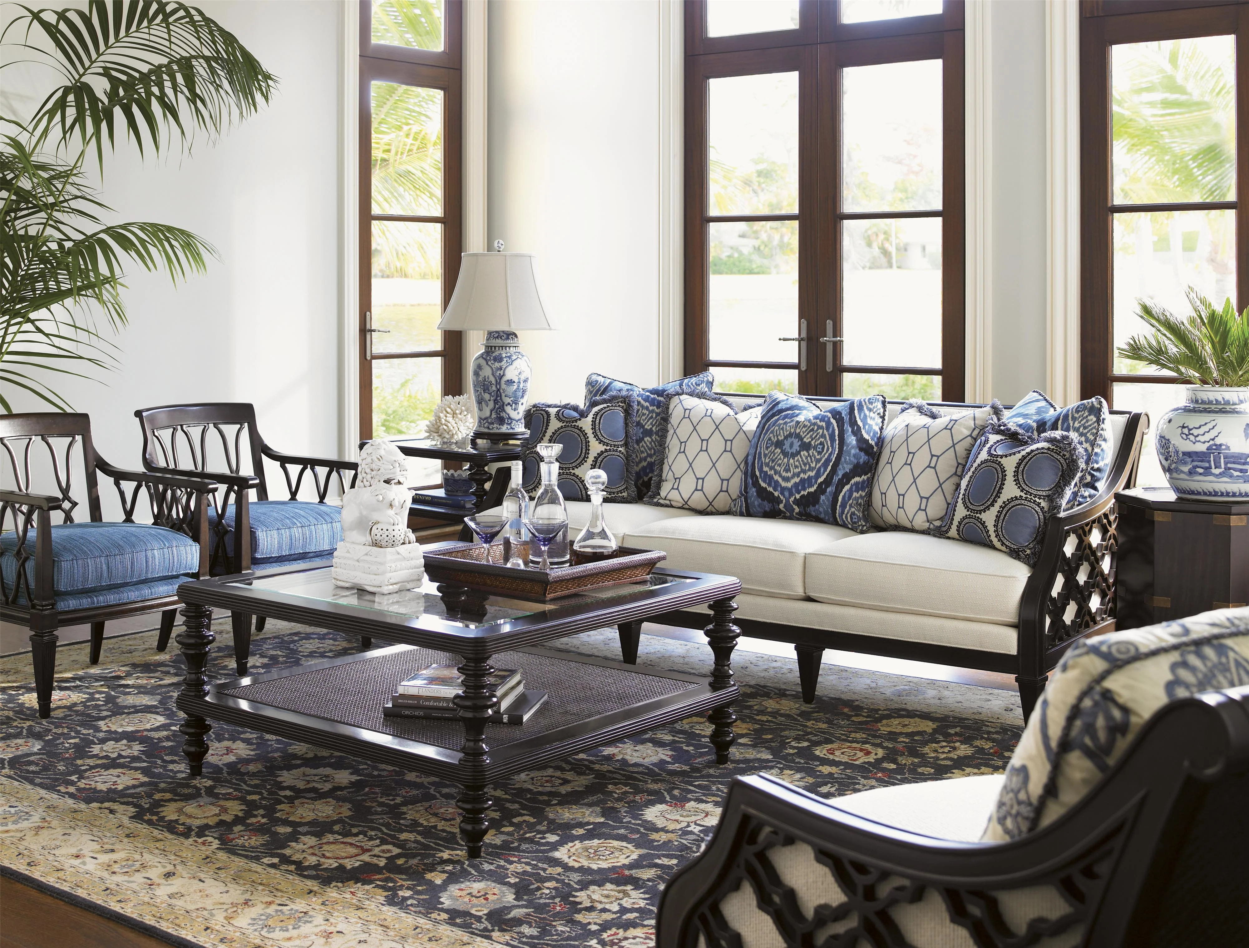 Tommy Bahama Home Royal Kahala 537947251 Tropic Glass Top Cocktail