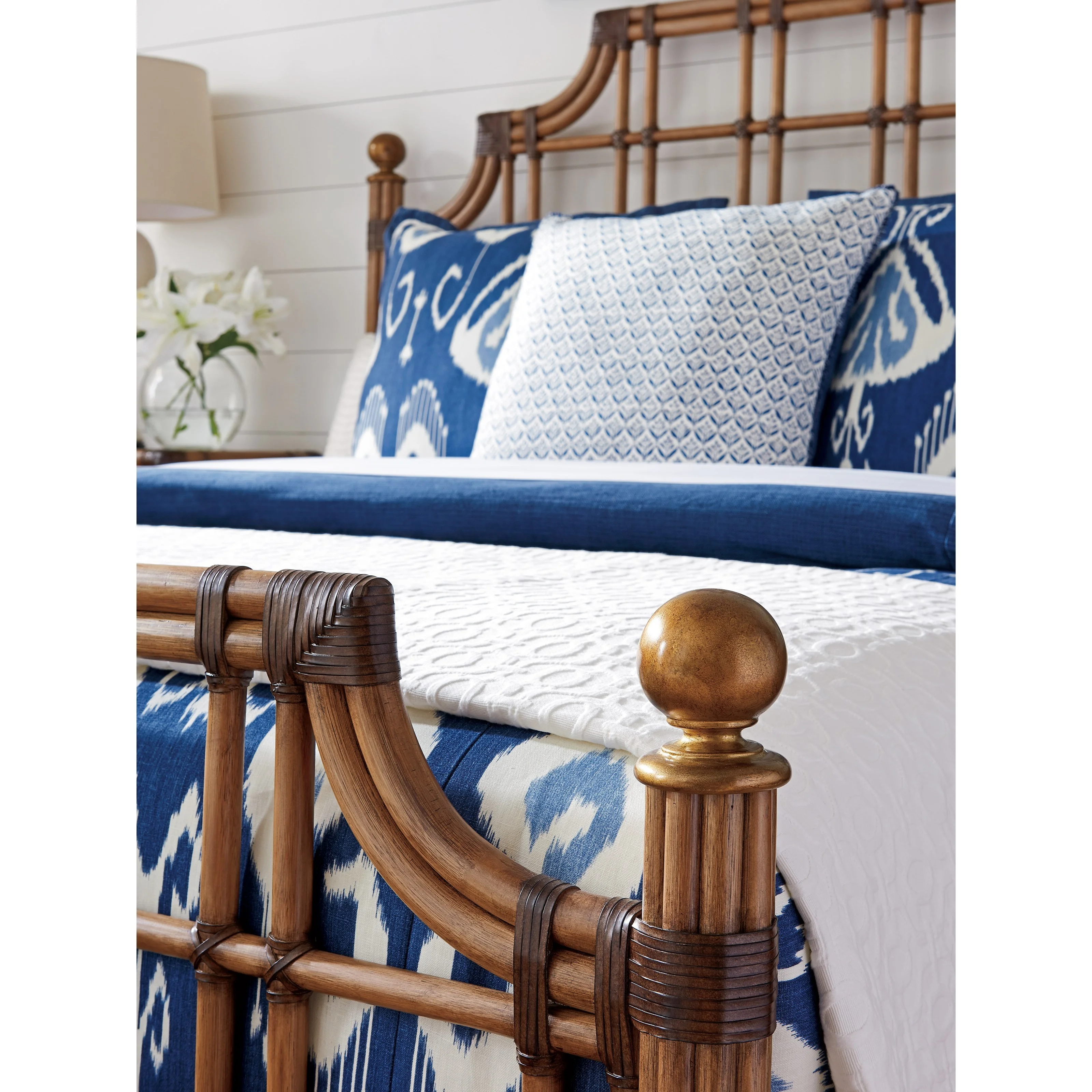 Tommy Bahama Home Twin Palms 558-144C Kitts Woven Rattan Bed