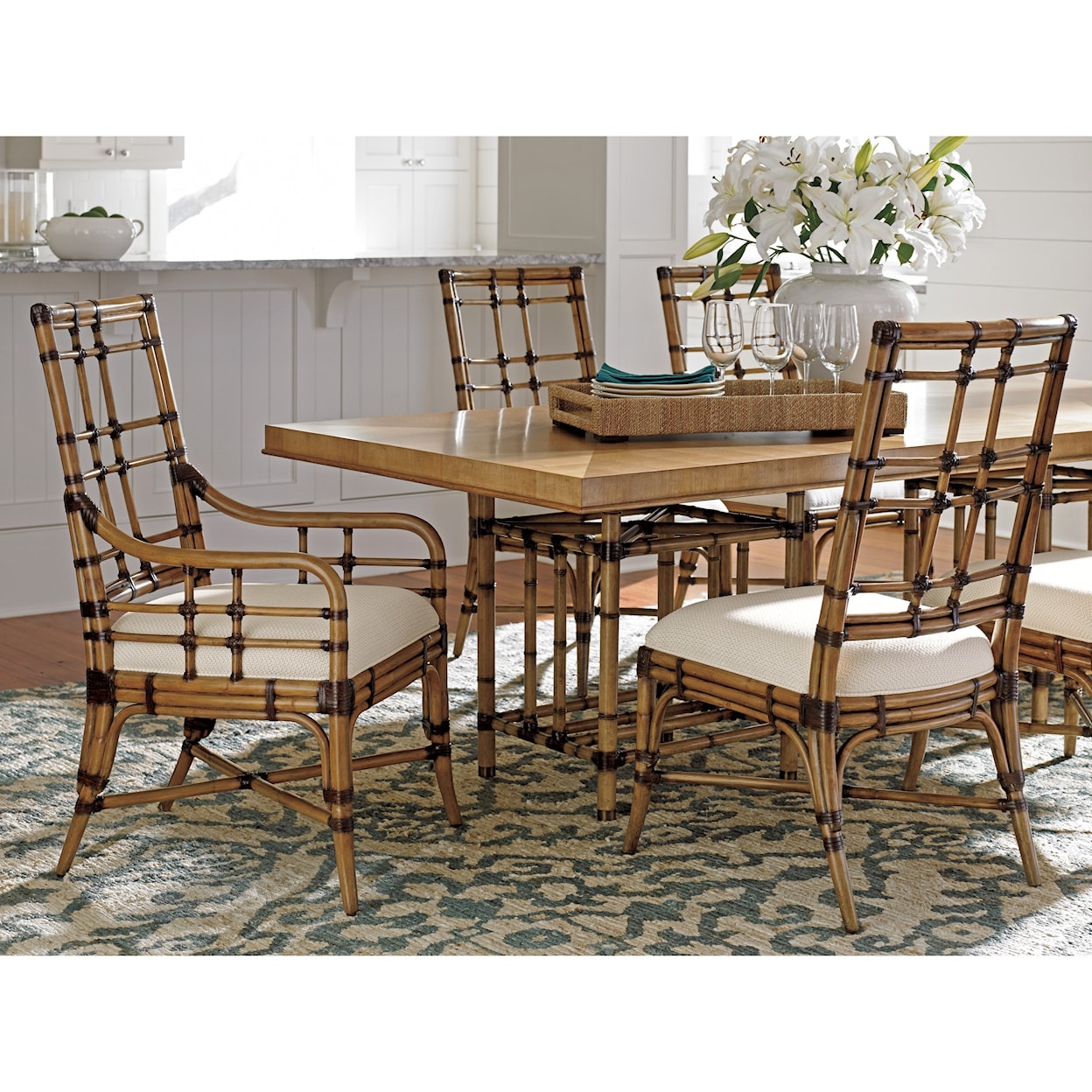 Tommy Bahama Home Twin Palms Caneel Bay Dining Table