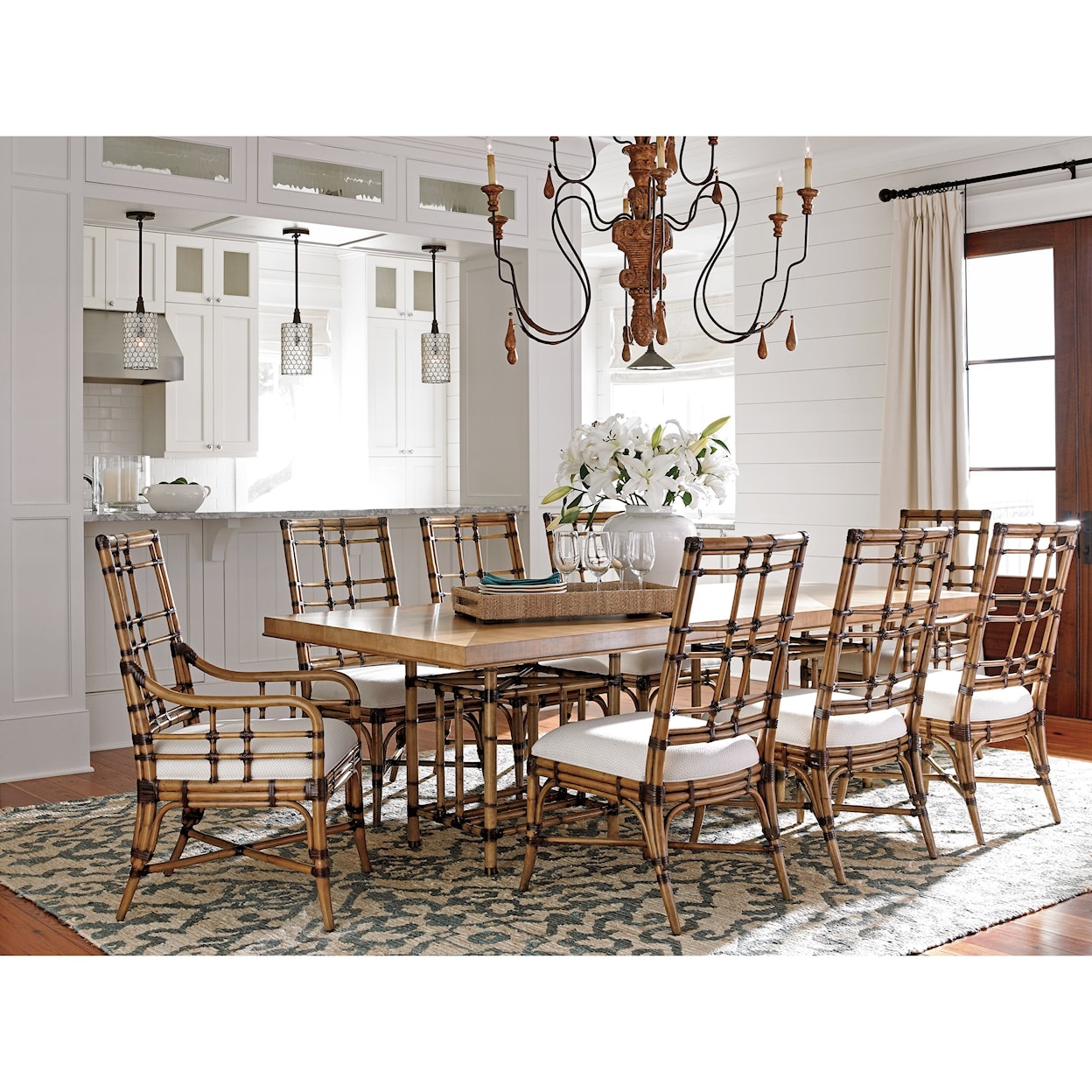 Tommy Bahama Home Twin Palms Caneel Bay Dining Table