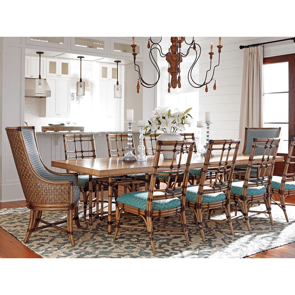 Tommy Bahama Home Twin Palms Caneel Bay Dining Table