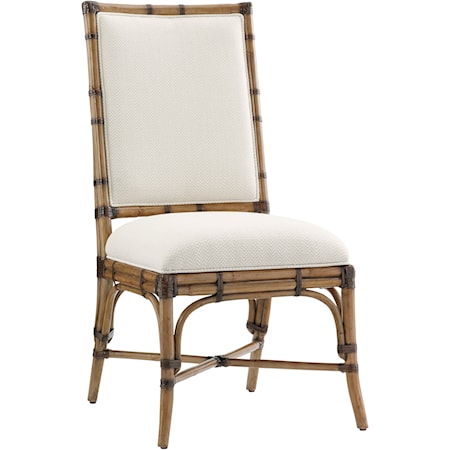 Summer Isle Upholstered Side Chair in Sand Dollar Fabric