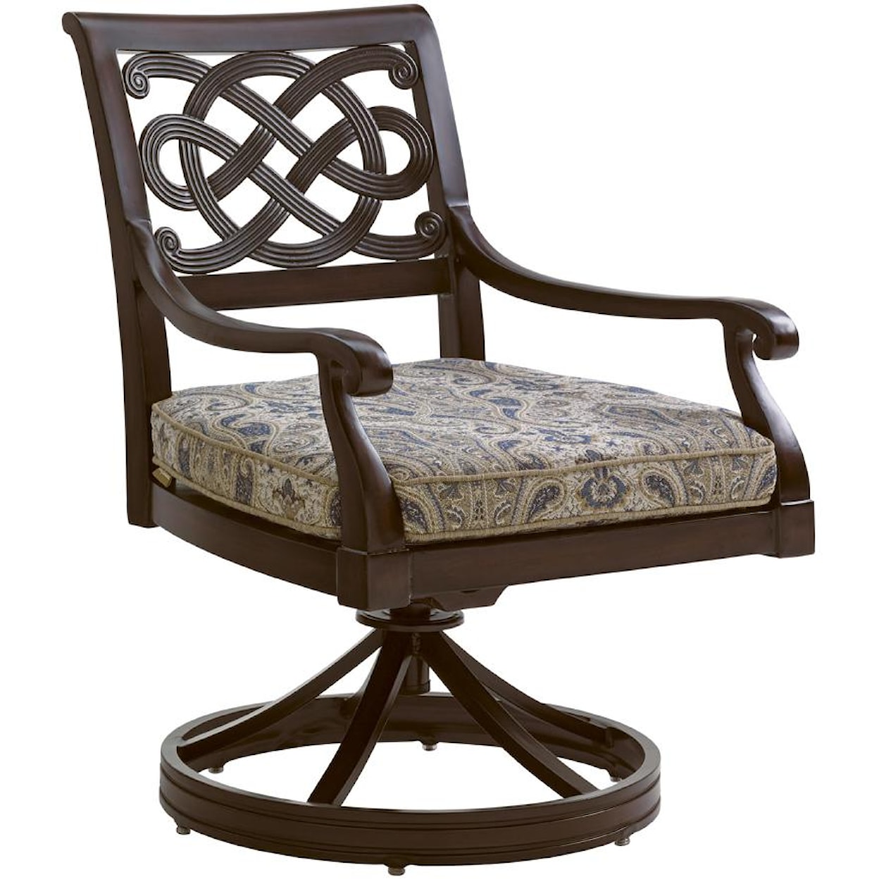 Tommy Bahama Outdoor Living Black Sands Outdoor Swivel Rocker Dining Chair