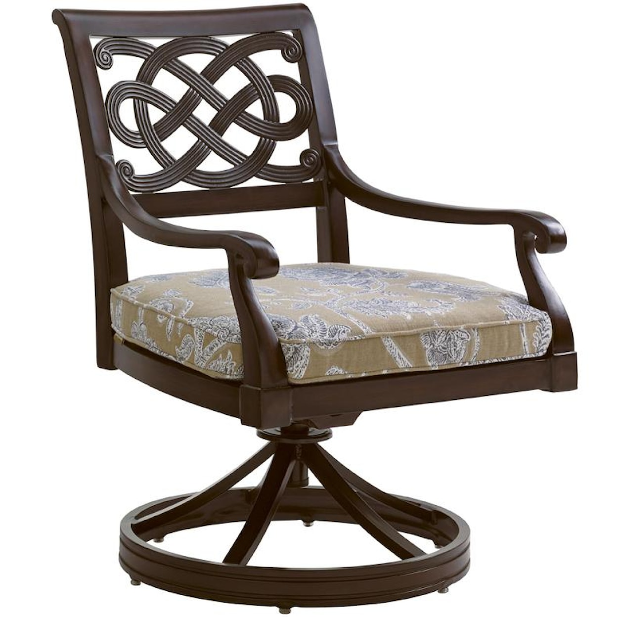 Tommy Bahama Outdoor Living Black Sands Outdoor Swivel Rocker Dining Chair