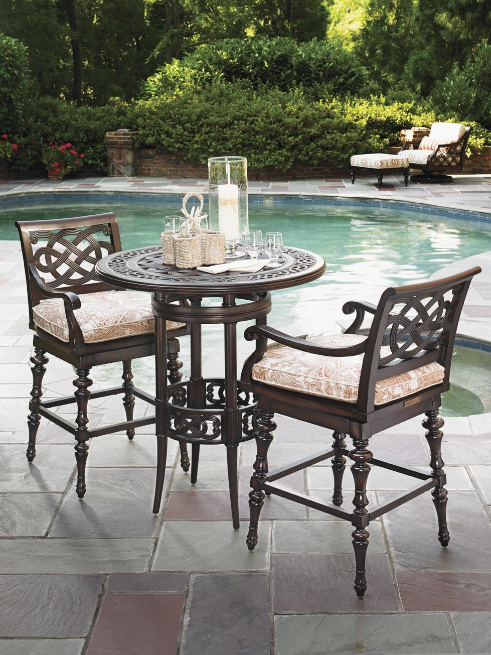 Tommy Bahama Outdoor Living Black Sands Outdoor High/ Low Bistro Bar Table