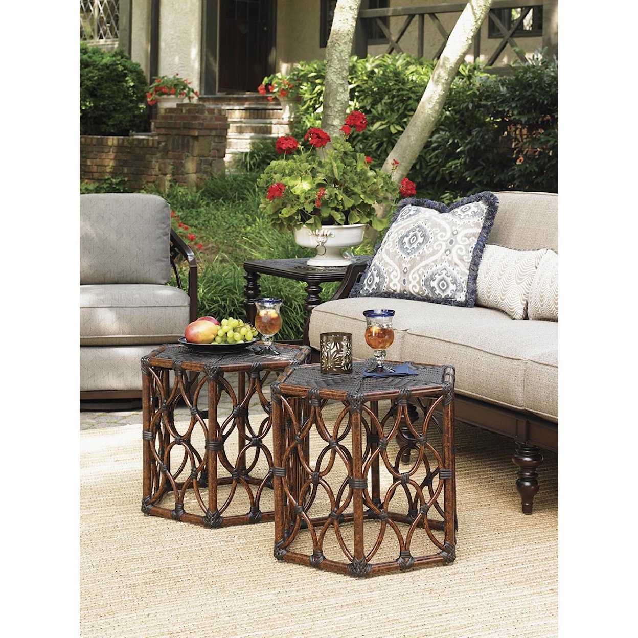 Tommy Bahama Outdoor Living Black Sands Outdoor Bunching Cocktail Table